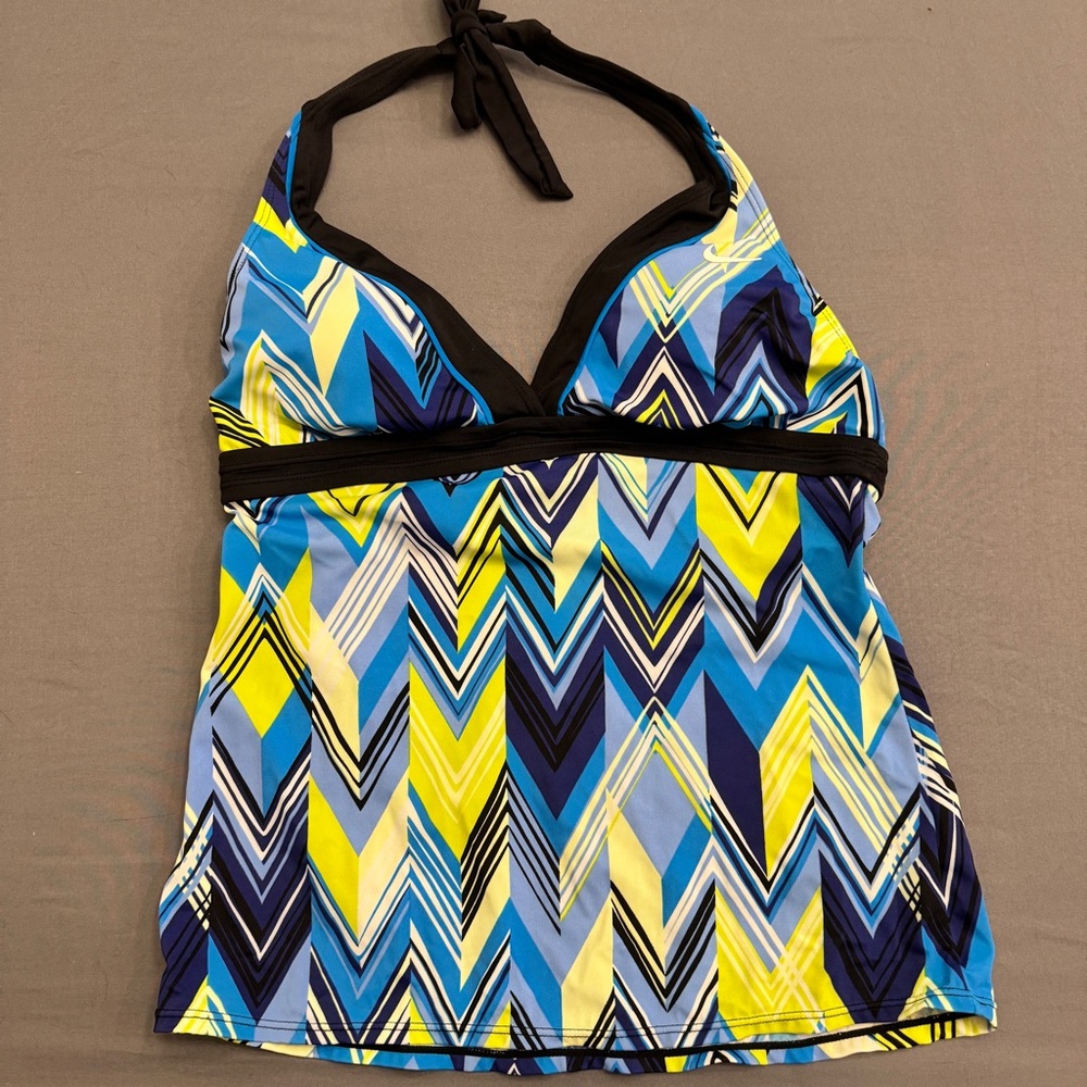 Nike Blue and Yellow Chevron One Piece